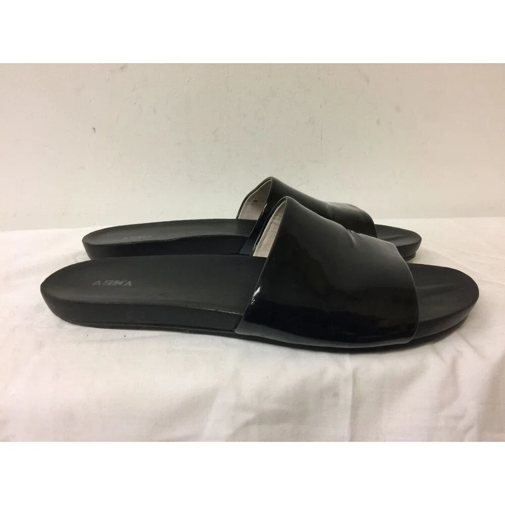 ASKA  Women Black flat sides sandals  size EUR 38